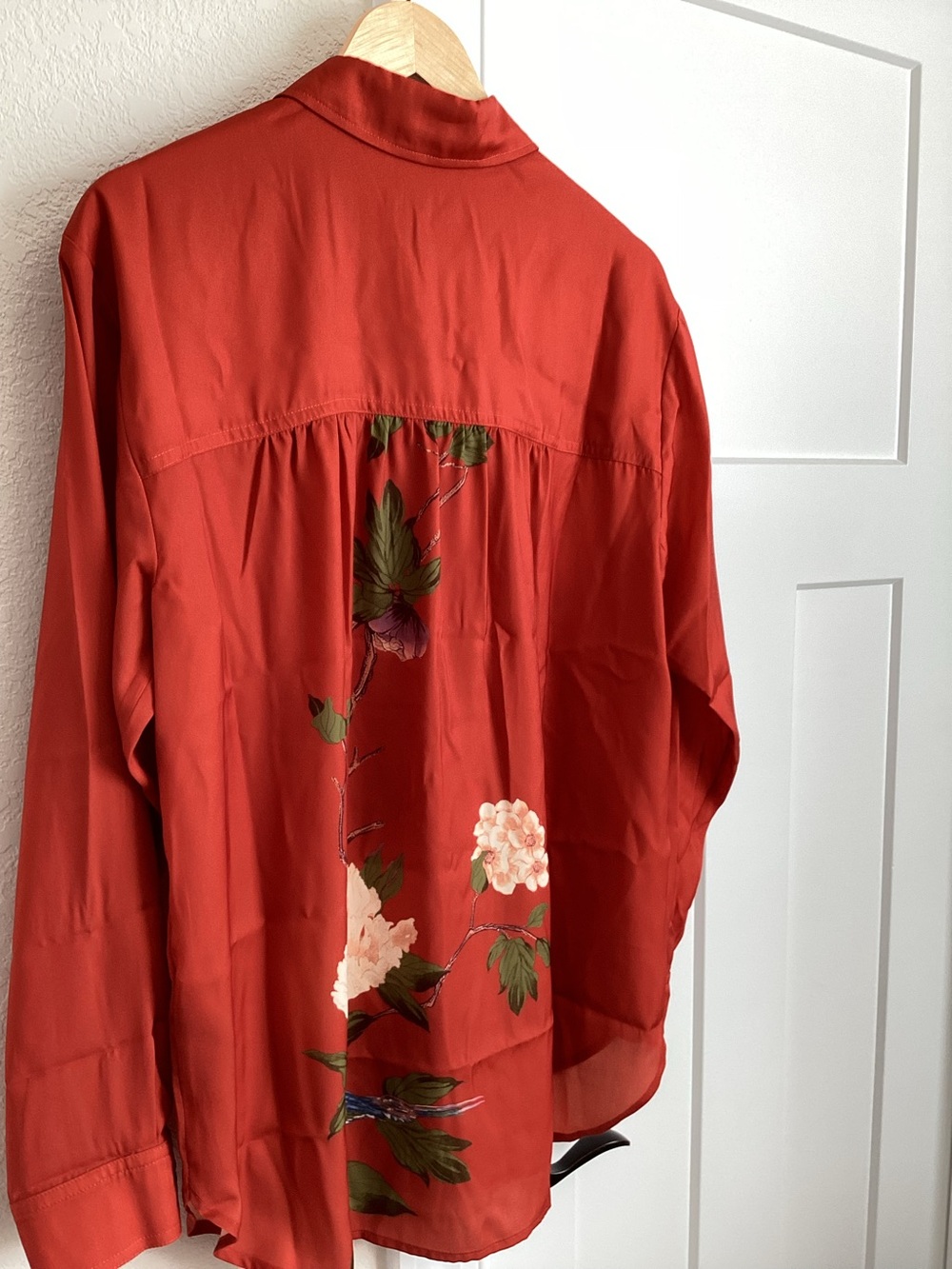 🐦⬛Anthropologie Brielle Button Down Long Sleeve Blouse Relaxed Collared Medium - Picture 10 of 16